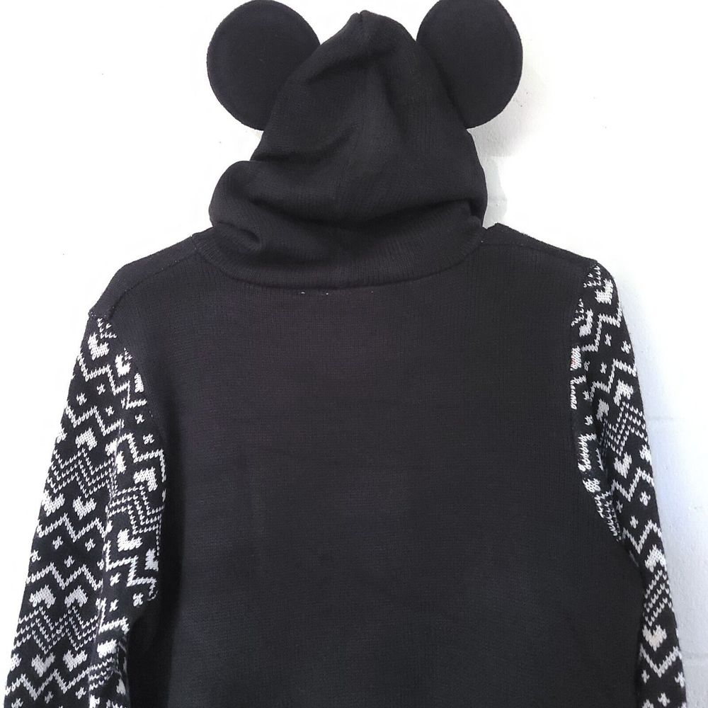 Disney Parks Ugly Christmas Sweater Hoodie Dress Womans Large Minnie Mouse Ears - Picture 6 of 16
